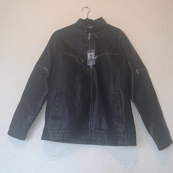 MEN'S, JACKET, BLEU GRANDEUR, BLACK, HOOD NEW W/TAGS, SIZE Large - Picture 1 of 6